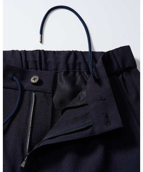 uvカット スラックス tuck slim slacks メンズの画像