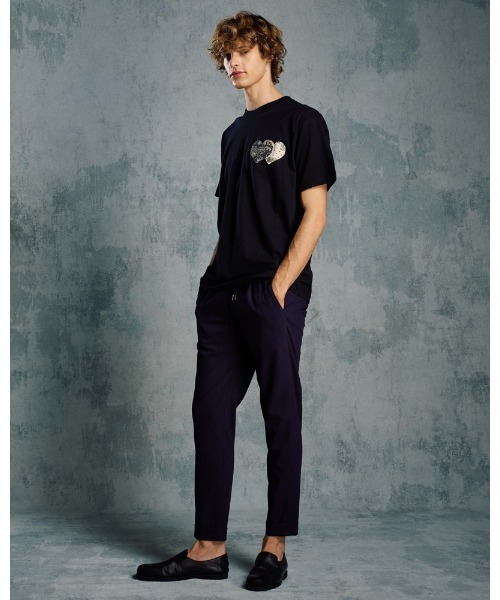 uvカット スラックス tuck slim slacks メンズの画像