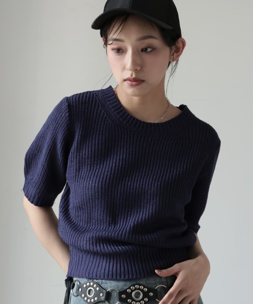 「Ulysses」 「Doula Doula」半袖ニット F グリーン レディース_画像9
