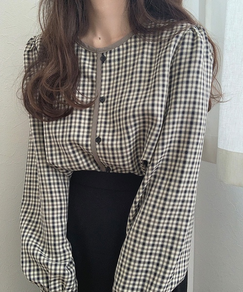 「LAUIR」 長袖ブラウス LARGE ブラック レディース_画像3