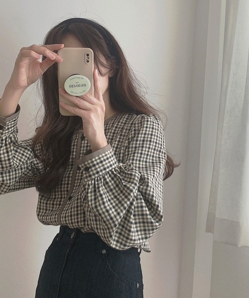 「LAUIR」 長袖ブラウス LARGE ブラック レディース_画像5