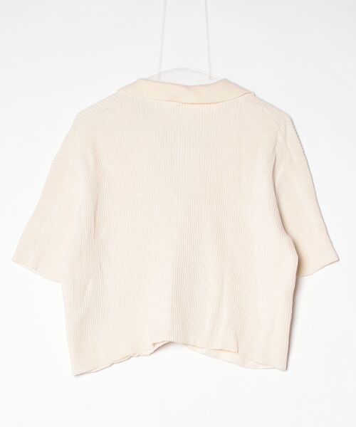 「LOWRYS FARM」 ニットカーディガン M ホワイト レディース_画像2