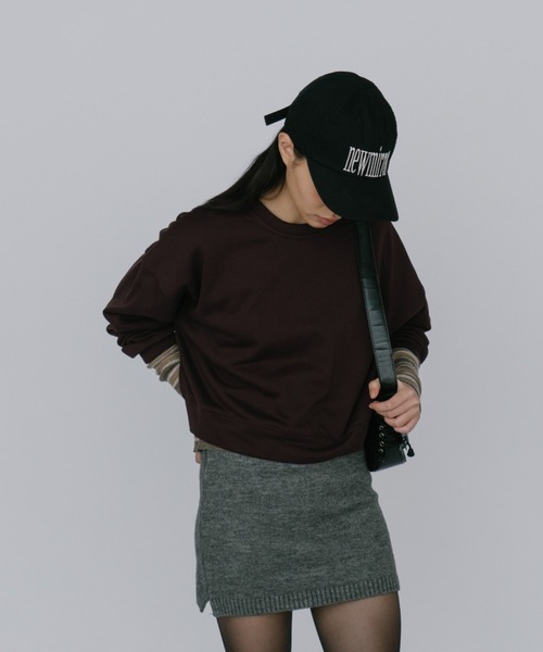 「duei」 スウェットカットソー FREE ボルドー レディース_画像3