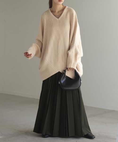 「HUG.U」 長袖ニット FREE レッド レディース_画像4