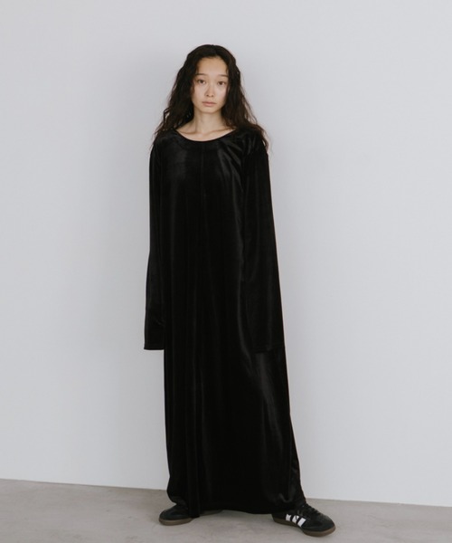 「duei」 長袖ワンピース FREE ブラック レディース_画像3