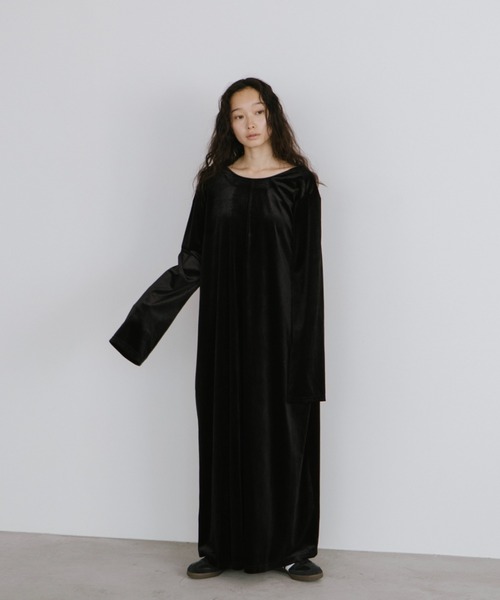 「duei」 長袖ワンピース FREE ブラック レディース_画像4