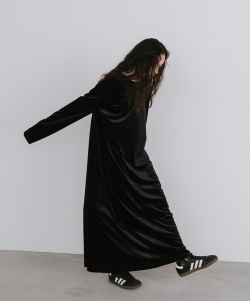 「duei」 長袖ワンピース FREE ブラック レディース_画像6