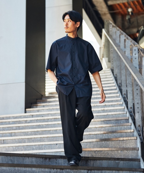 【新品】ATON エイトン シャツワンピース 半袖 バンドカラー　コットン ATON（エイトン） 半袖シャツ 6 ホワイト メンズ : ZOZOTOWN Yahoo!店