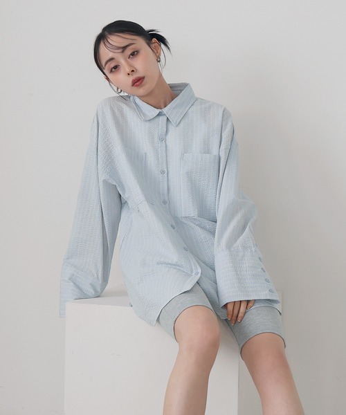 「LIAN」 長袖シャツ FREE ブルー レディース_画像2