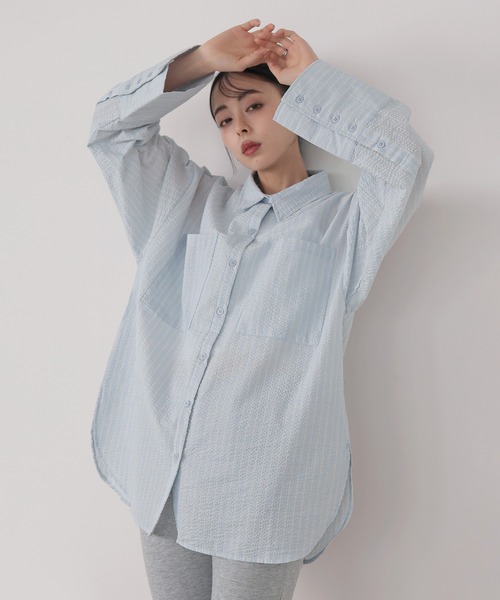 「LIAN」 長袖シャツ FREE ブルー レディース_画像4