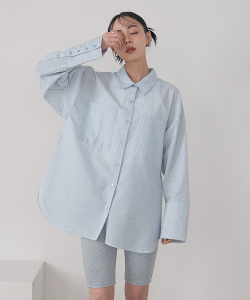 「LIAN」 長袖シャツ FREE ブルー レディース_画像6