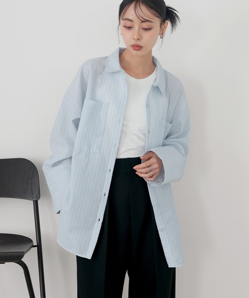 「LIAN」 長袖シャツ FREE ブルー レディース_画像7