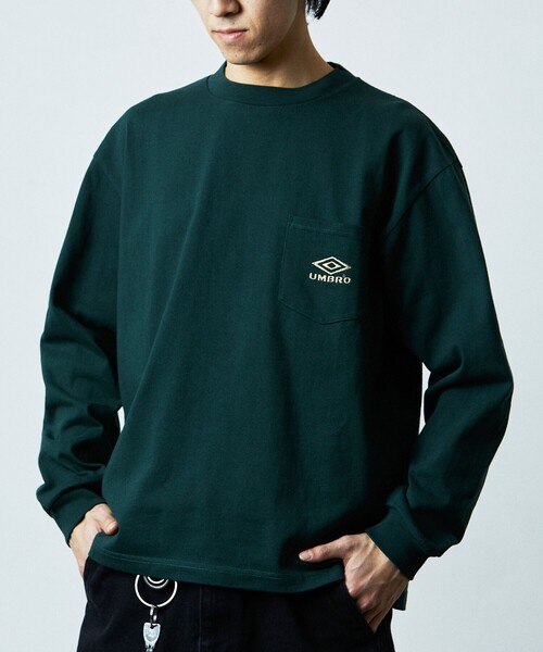 umbro（アンブロ） 長袖Tシャツ X-LARGE グリーン メンズ : ZOZOTOWN
