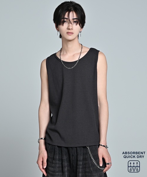 【mic】vintage tank top ヴィンテージ タンクトップ タンクトップ ヴィンテージライクワンポイントタンクトップ「UNISEX