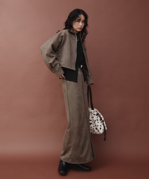 「Aunt Marie's」 ロングスカート - モカ レディース_画像2