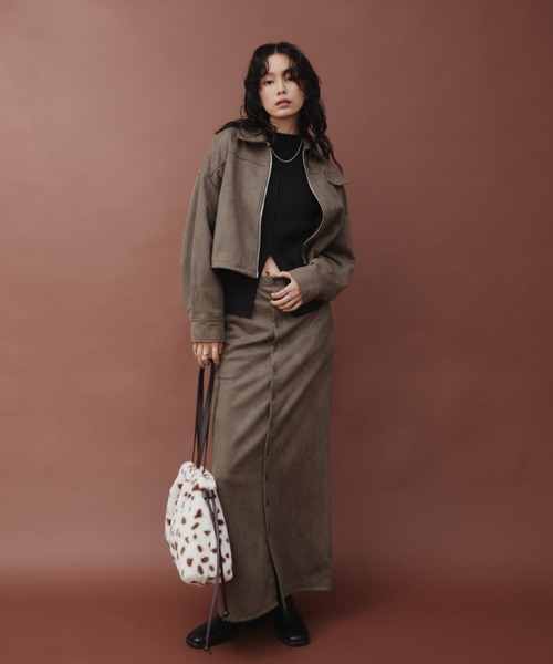 「Aunt Marie's」 ロングスカート - モカ レディース_画像3