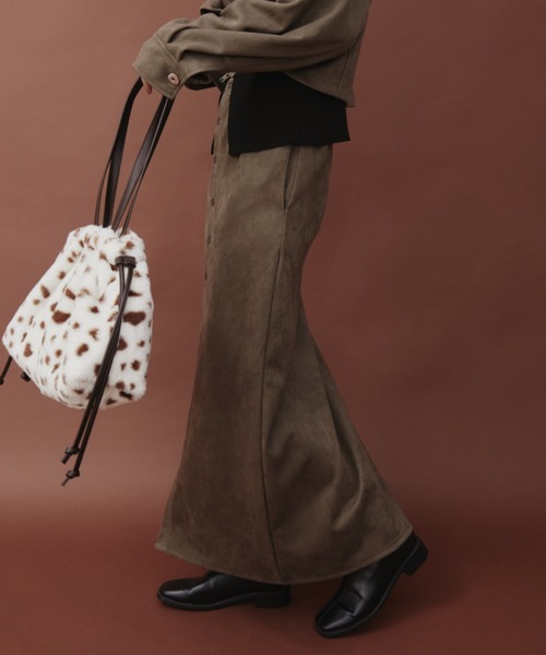 「Aunt Marie's」 ロングスカート - モカ レディース_画像5