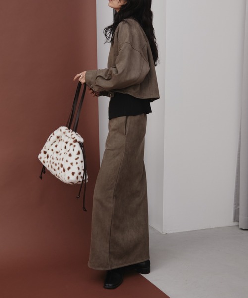 「Aunt Marie's」 ロングスカート - モカ レディース_画像7