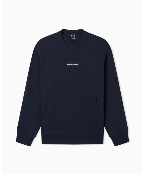 ARMANI EXCHANGE アルマーニエクスチェンジ スウェット ネイビー 紺 サイズ:S | ブランドロゴ ライトウェイト スウェットシャツ | トップス トレーナー 【レディース】【中古】 ARMANI EXCHANGE A/X アルマーニ エクスチェンジ トレーナー XM001418