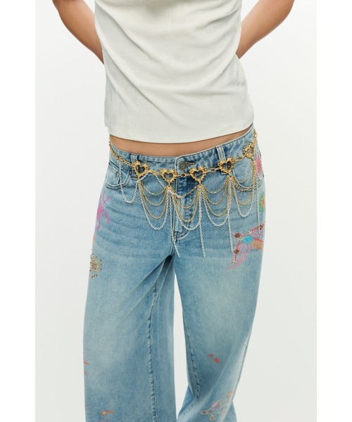 Desigual（デシグアル） ベルト ハートモチーフマルチチェーンウエスト