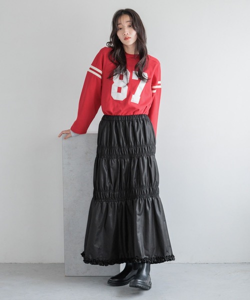 「LOWRYS FARM」 ロングスカート FREE シルバー レディース_画像2