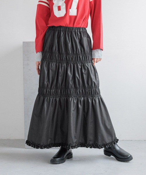 「LOWRYS FARM」 ロングスカート FREE シルバー レディース_画像9