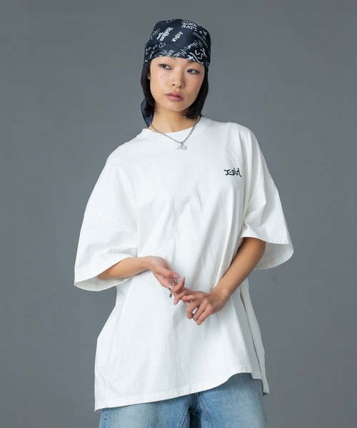 X-girl（エックスガール） ドレス LEOPARD BOX LOGO S/S BIG TEE DRESS