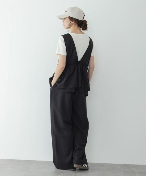 パンツ ペプラムフリルアソートオールインワン レディースの画像