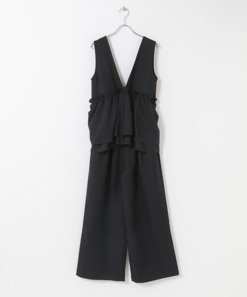 タグ付き新品✨Sonny Label ペプラムフリルオールインワン36ネイビー URBAN RESEARCH Sonny Label サロペット オーバーオール ペプラム