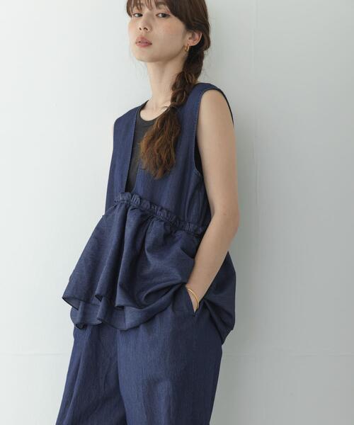 タグ付き新品✨Sonny Label ペプラムフリルオールインワン36ネイビー URBAN RESEARCH Sonny Label サロペット オーバーオール ペプラム