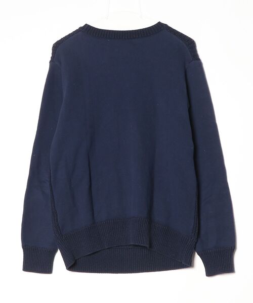 「BLUE WORK」 長袖ニット SMALL ネイビー メンズ_画像2