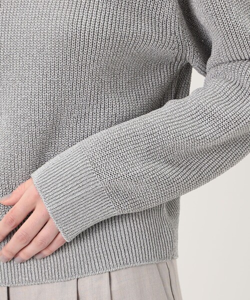 【marin】GALERIE VIE ニット　グレー　S GALERIE VIE（ギャルリー ヴィー） ニット セーター ルレックス