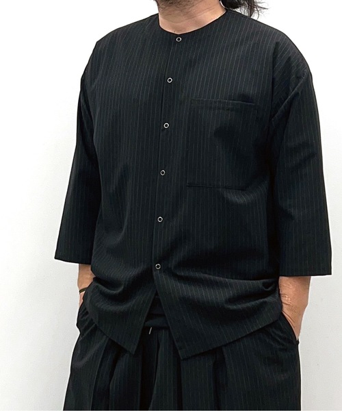 和ROBE シャツ 2026春 和ROBE / STRIPE ， FADE KOIKUCHI メンズ
