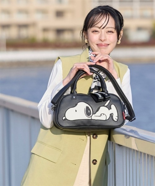 ニッセン（nissen） ボストンバッグ スヌーピー 10ポケット寝そべり