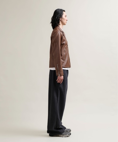 「CALIFORNIA OUTFITTERS」 「david chen」ライダースジャケット M ブラウン メンズ_画像5