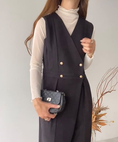 「FILLOU」 オールインワン MEDIUM ブラック レディース_画像2