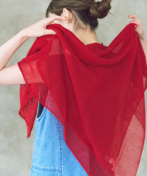 THROW（スロー） ストール マフラー Linen Cross Mesh Scarf