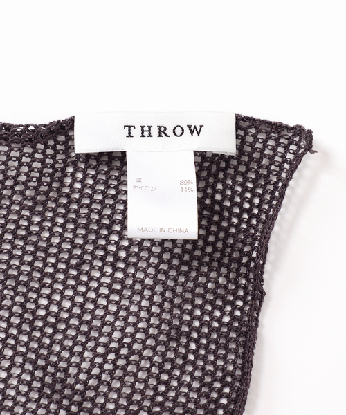 ストール マフラー THROW/スロー Linen Cross Mesh Scarf レディース_10