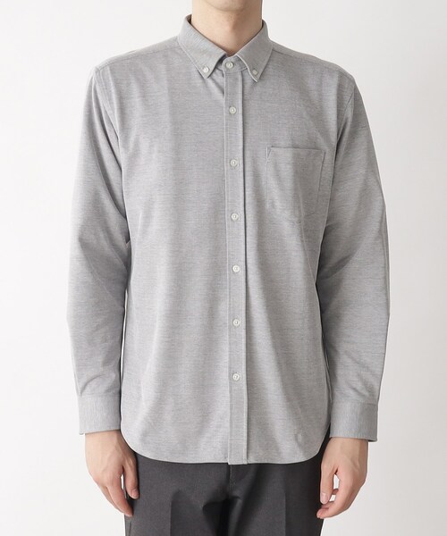 「THE SHOP TK 」 長袖シャツ 02 ネイビー メンズ_画像3