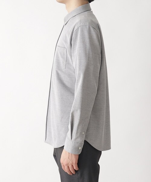 「THE SHOP TK 」 長袖シャツ 02 ネイビー メンズ_画像4