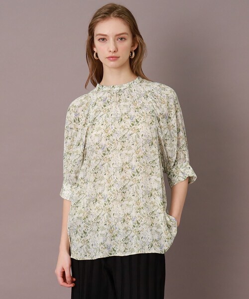 「DRESSTERIOR」 半袖ブラウス 36 チャコール レディース_画像9