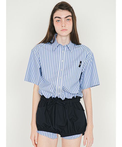ローブドシャンブルコムデギャルソン エプロンドッキングパンツ キュロット フリル SORIN（ソリン） オールインワン Shirt Docking Rompers/シャツ