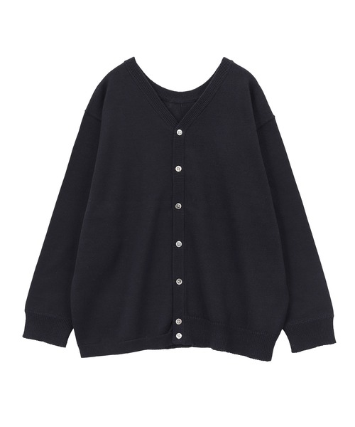「ZUCCa」 ニットカーディガン M size グレー レディース_画像2