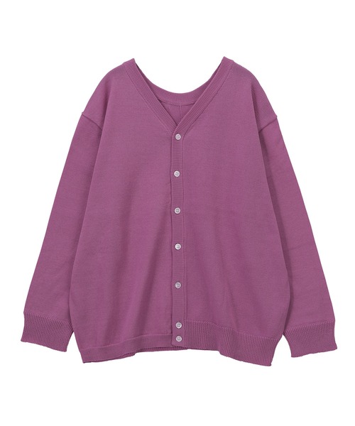 「ZUCCa」 ニットカーディガン M size グレー レディース_画像5