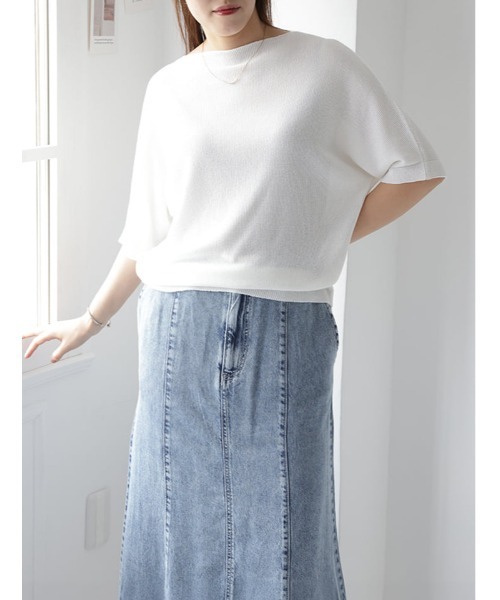 【美品】fifthカットソー/サマーニット/シンプルカットソー/トップス fifth（フィフス） ニット Vネックコンパクトサマーニット : ZOZOTOWN