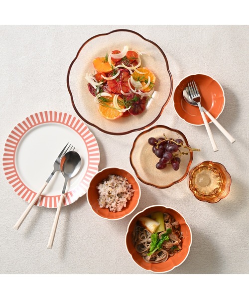 Francfranc（フランフラン） 食器 フラワー ミニ 丼ぶり オレンジ 食器