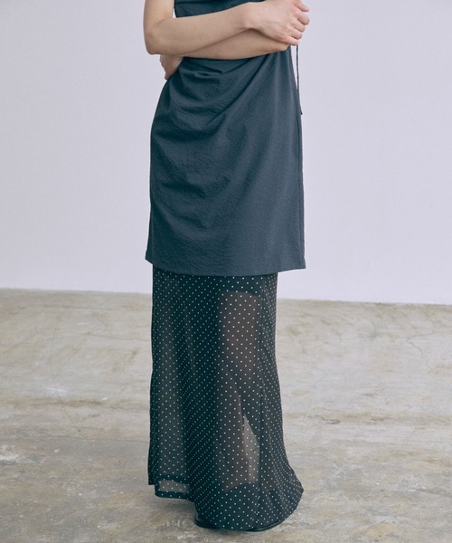 EN NEUME ロング スカート Airy Sheer Dot Skirt : ZOZOTOWN Yahoo!店 