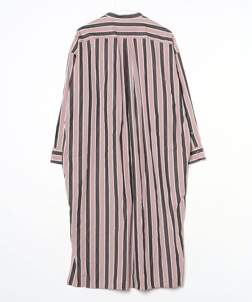 専用【美品】TICCA ティッカ ストライプ ワンピース ブラウス TICCA（ティッカ） ストライプ柄シャツワンピース FREE ブラウン