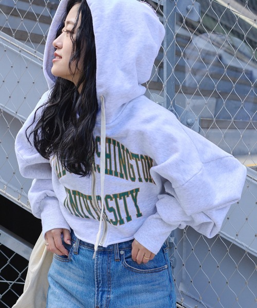 「etsinta」 ジップアップパーカー ONE SIZE ベージュ レディース_画像2