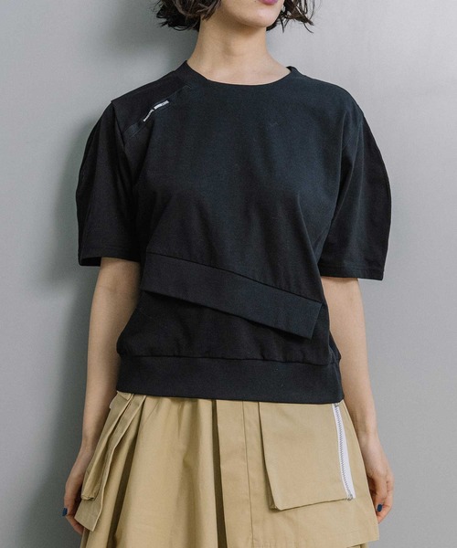tシャツ レイヤードトップス レディースの画像